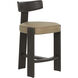 Horton 37 inch Dark Brown / Sahara Sand Leather Counter Stool